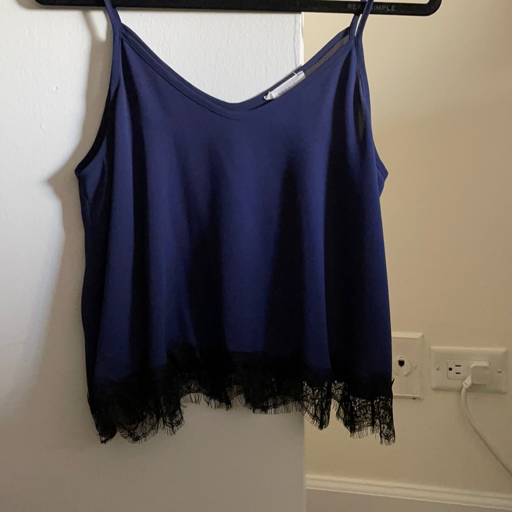WORN ONCE navy and black Lush tank top